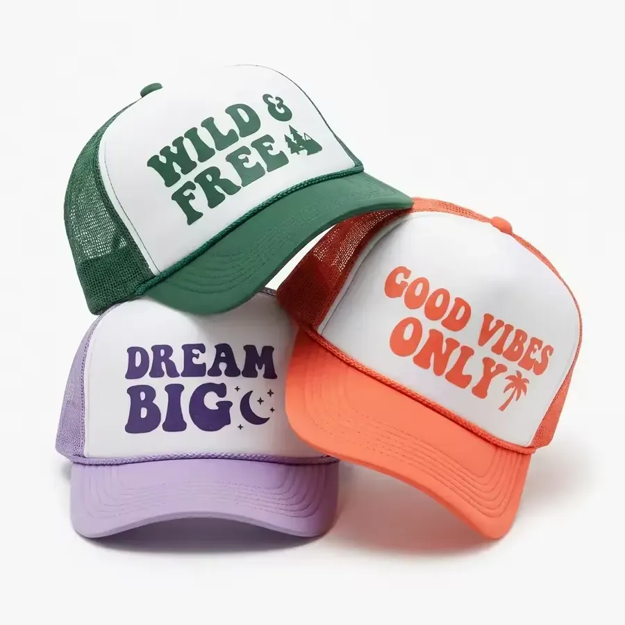 Colorful custom trucker hats for teams and clubs