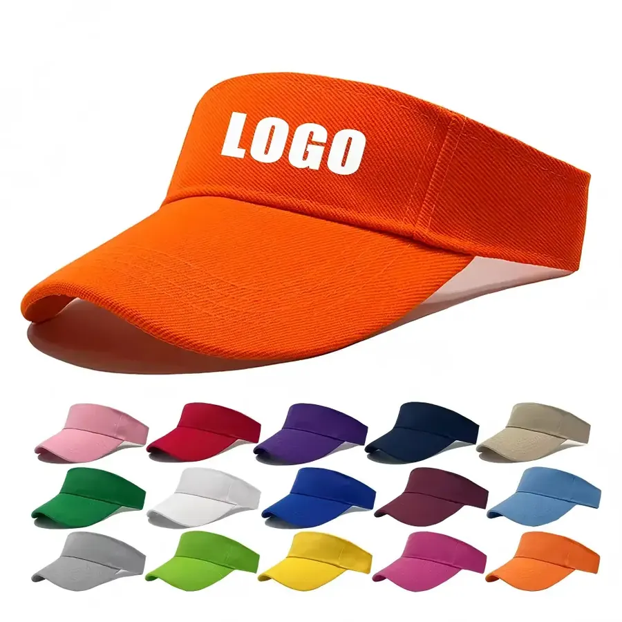 Custom logo sun visors in multiple promotional colors